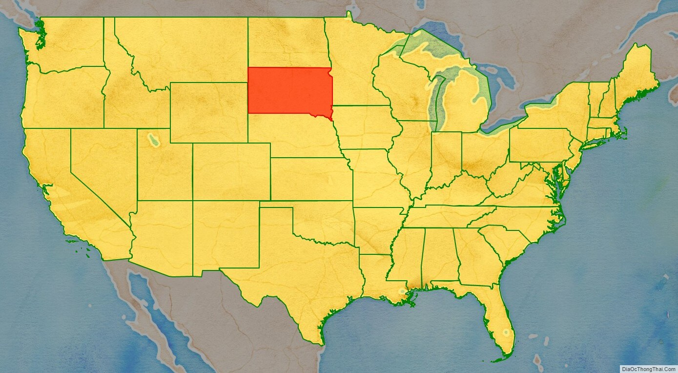 South Dakota location map