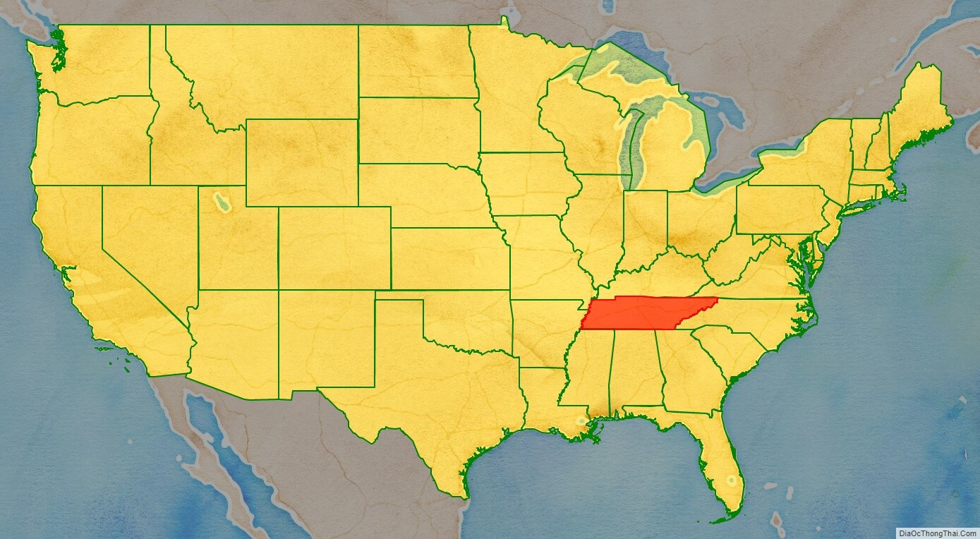 Tennessee location map