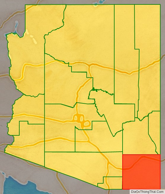 Cochise County location on the Arizona map. Where is Cochise County.