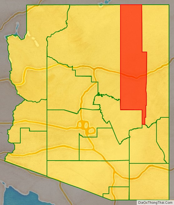 Navajo County location on the Arizona map. Where is Navajo County.