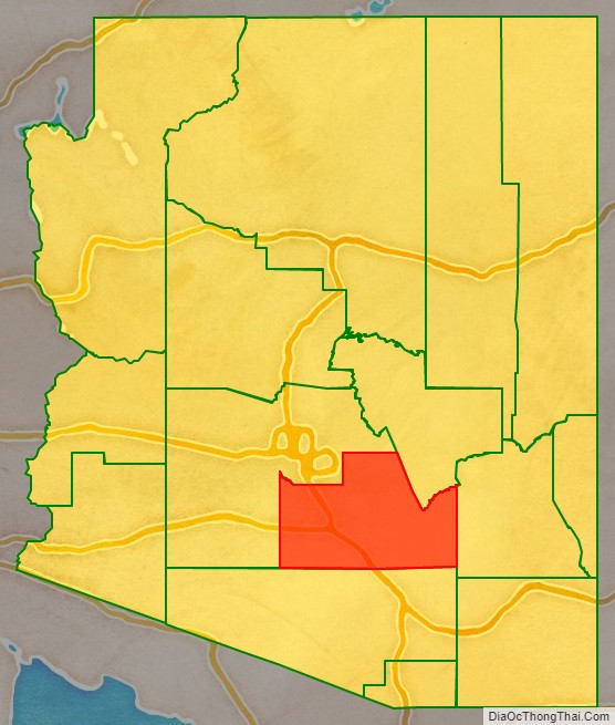 Pinal County location on the Arizona map. Where is Pinal County.