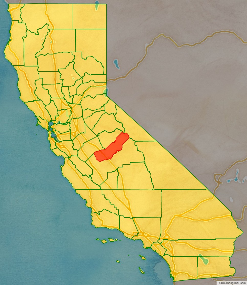 Madera County location on the California map. Where is Madera County.