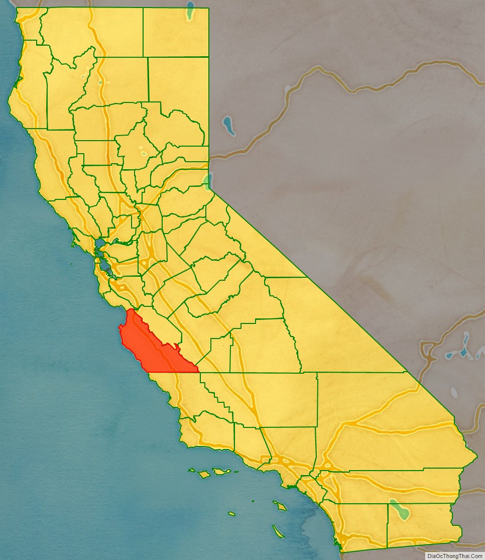 Map Of Monterey County California