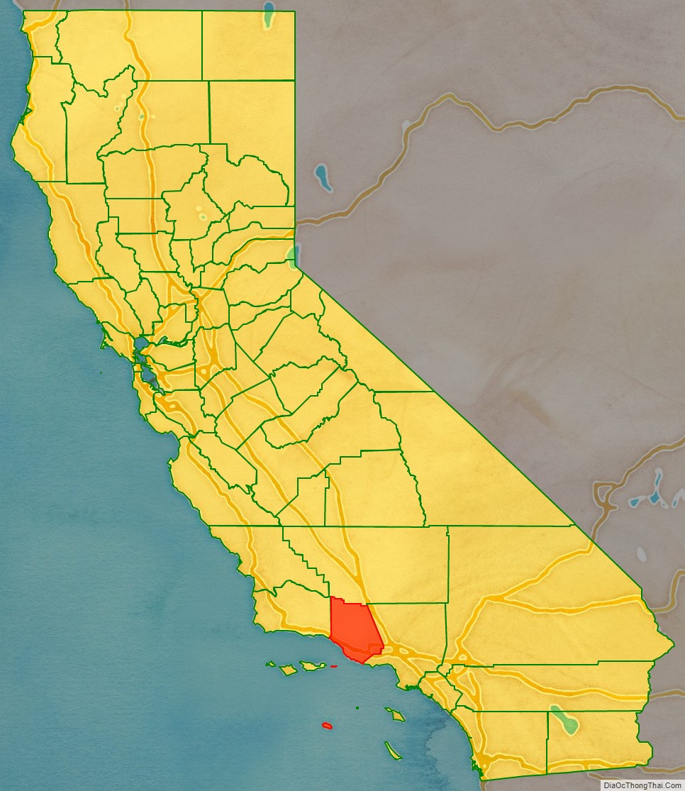 Ventura County location on the California map. Where is Ventura County.