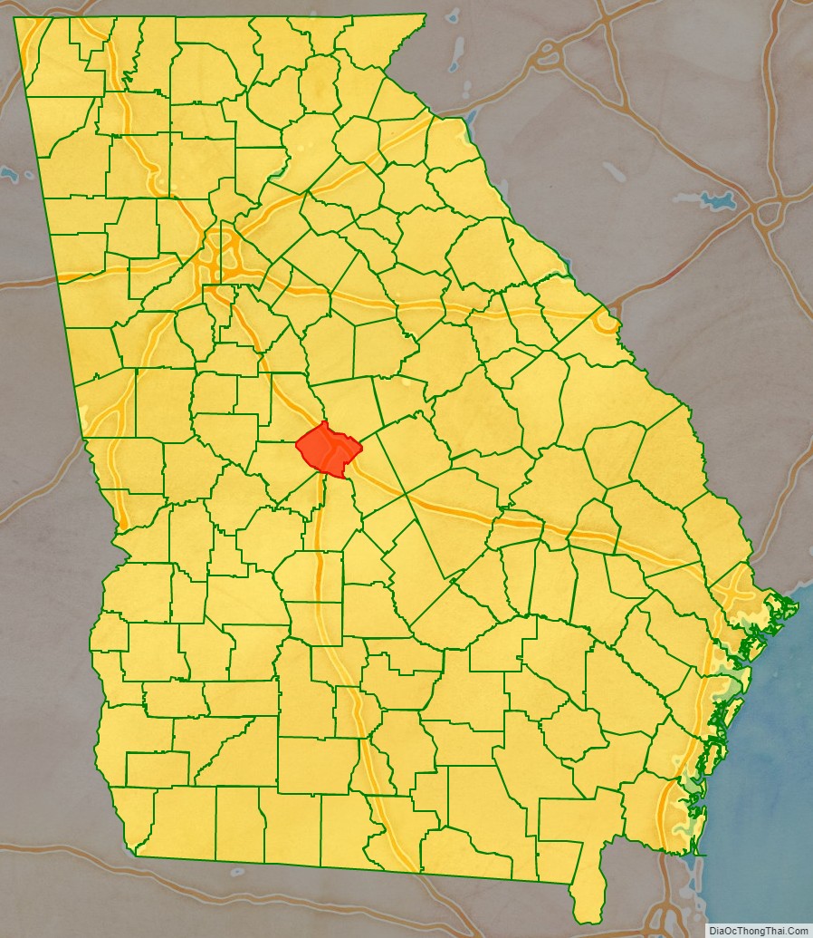 Map Of Bibb County Georgia 5881
