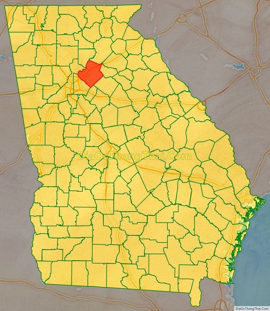 Map Of Gwinnett County Georgia a c Th ng Th i