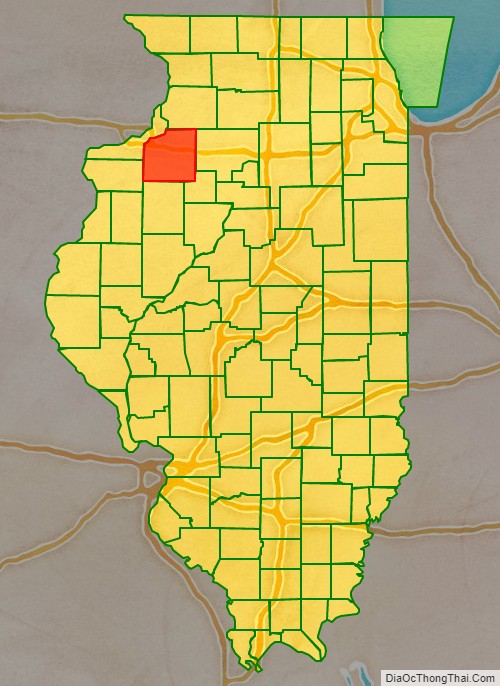 Henry County location on the Illinois map. Where is Henry County.