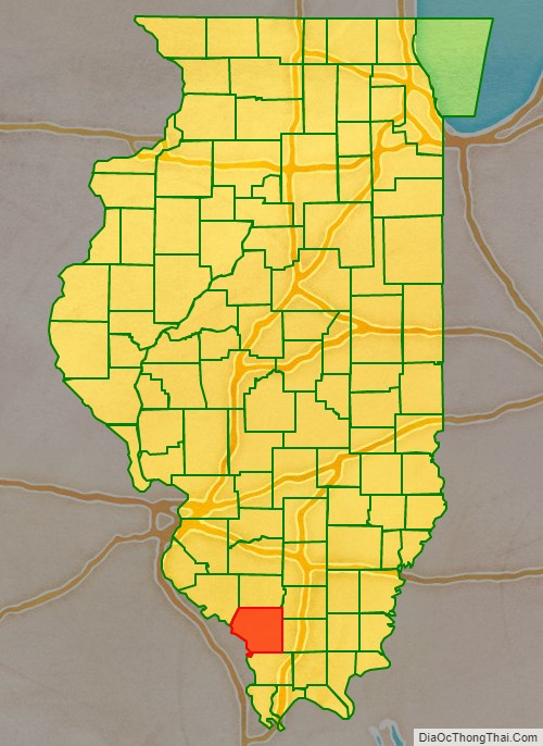 Jackson County location on the Illinois map. Where is Jackson County.