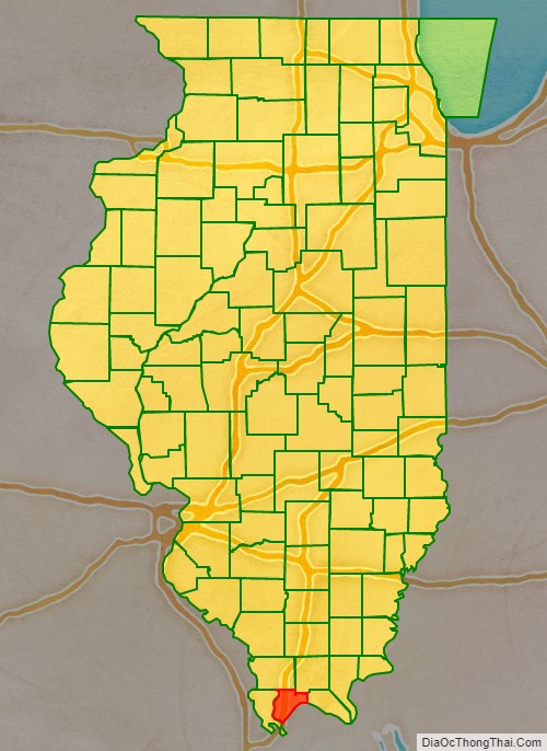 Pulaski County location on the Illinois map. Where is Pulaski County.
