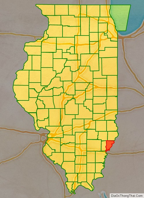 Wabash County location on the Illinois map. Where is Wabash County.