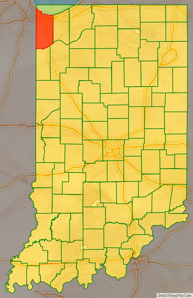 Lake County location on the Indiana map. Where is Lake County.
