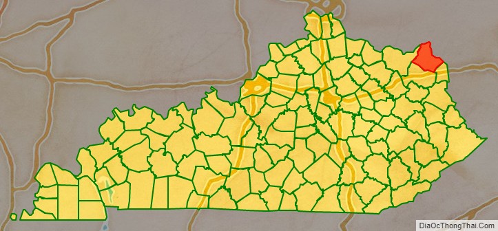 Greenup County location on the Kentucky map. Where is Greenup County.