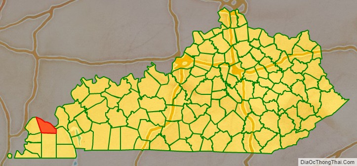 McCracken County location map in Kentucky State.