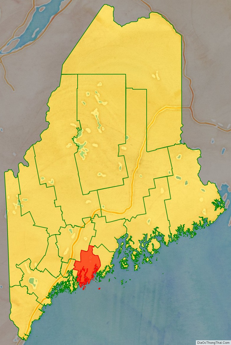 Lincoln County location map in Maine State.