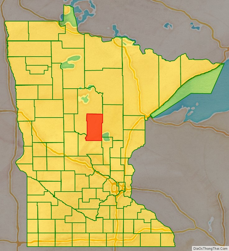 Map of Crow Wing County, Minnesota - Địa Ốc Thông Thái