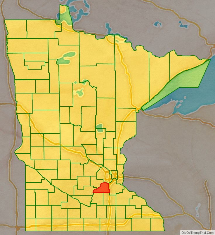 Map of Scott County, Minnesota