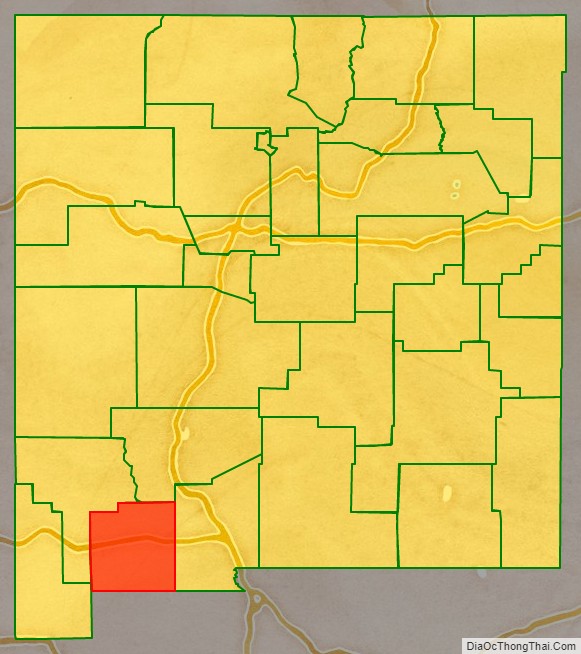 Luna County location map in New Mexico State.
