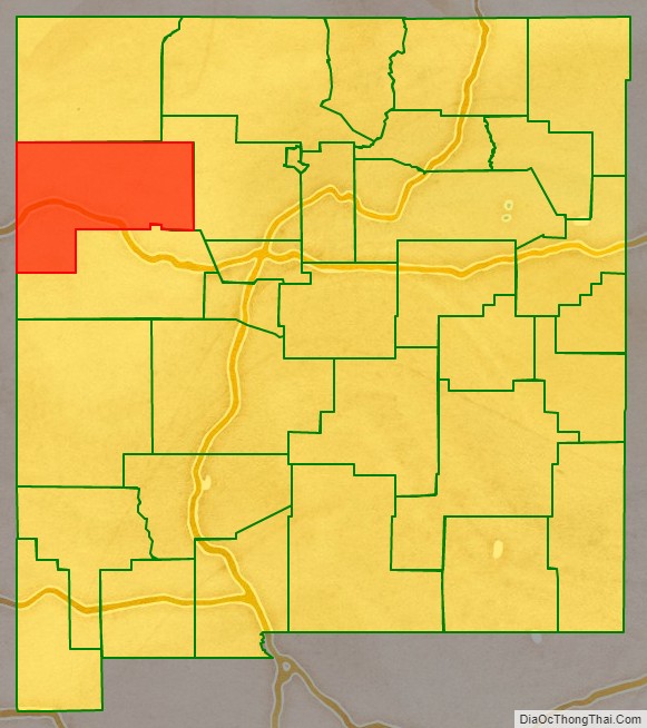 McKinley County location map in New Mexico State.