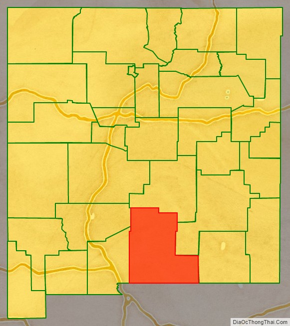 Otero County location map in New Mexico State.
