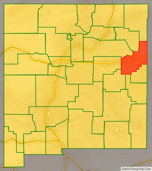 Quay County location map in New Mexico State.
