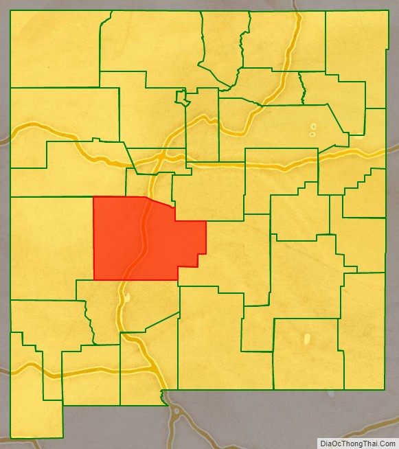 Socorro County location map in New Mexico State.