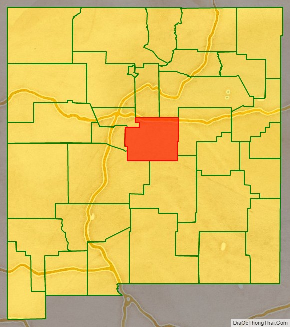 Torrance County location map in New Mexico State.