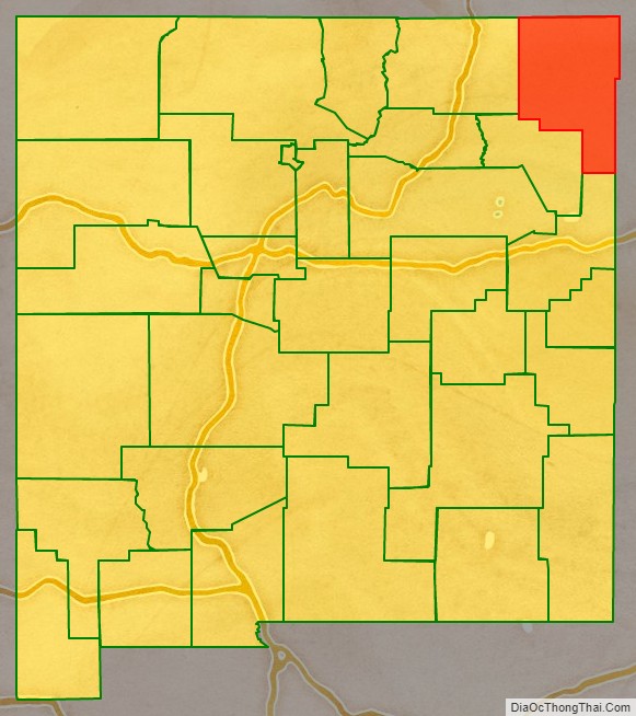 Union County location map in New Mexico State.