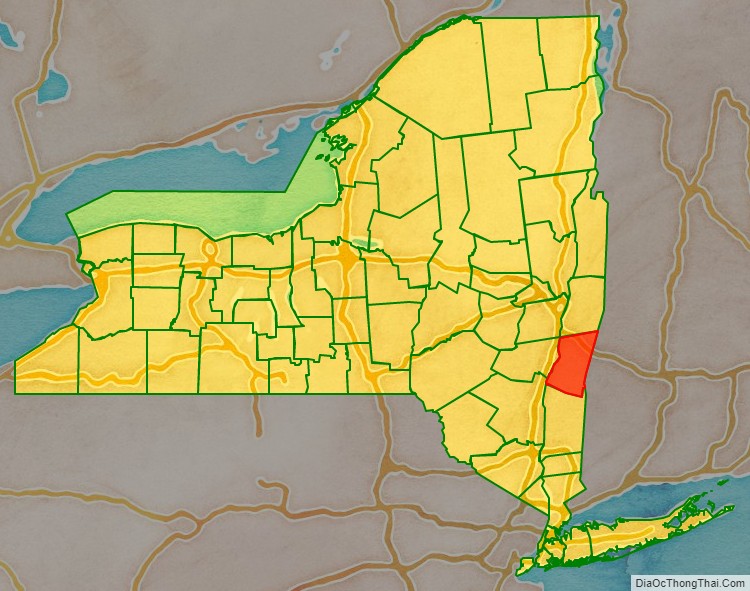 Columbia County location map in New York State.