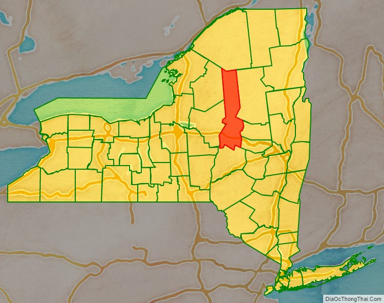 Herkimer County location map in New York State.