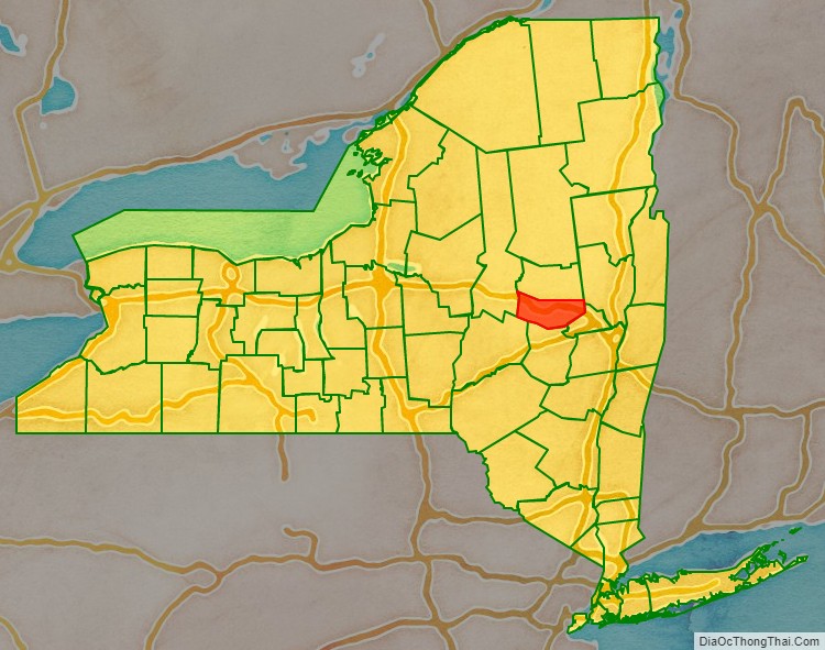 Montgomery County location map in New York State.