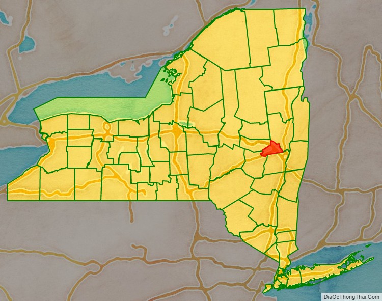 Schenectady County location on the New York map. Where is Schenectady County.