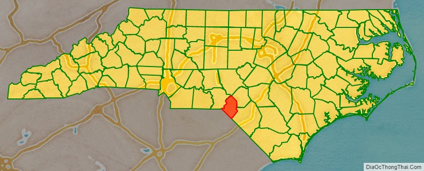 Scotland County location map in North Carolina State.