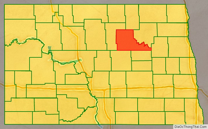 Benson County location map in North Dakota State.
