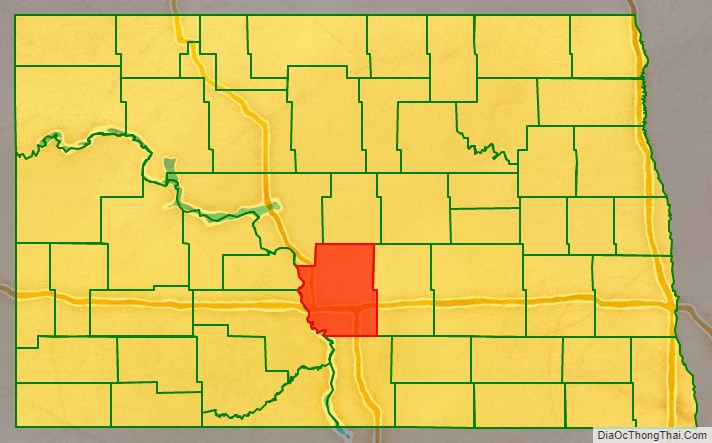 Burleigh County location map in North Dakota State.