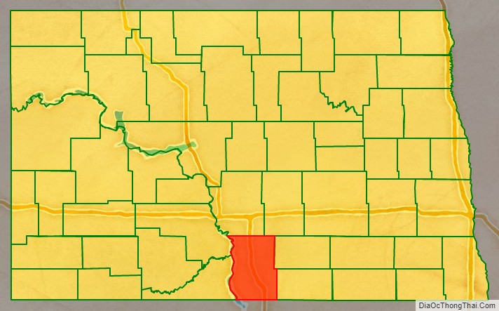 Emmons County location map in North Dakota State.