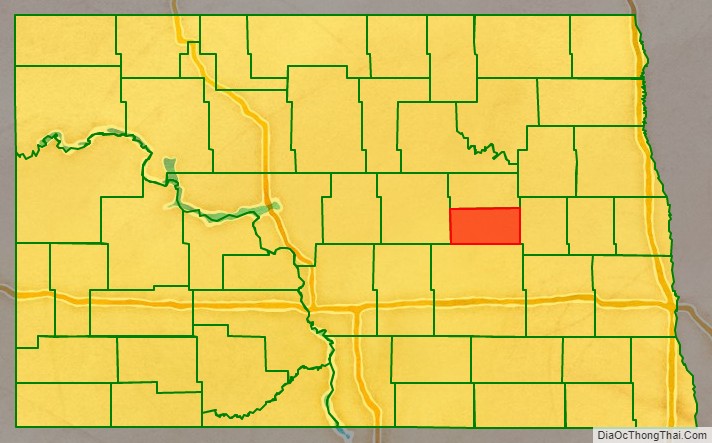 Foster County location map in North Dakota State.