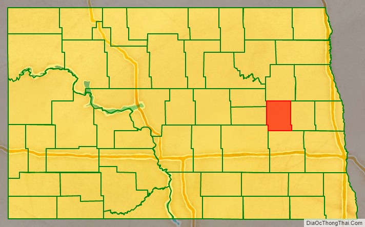 Griggs County location map in North Dakota State.