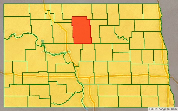 McHenry County location map in North Dakota State.
