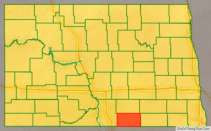 McIntosh County location map in North Dakota State.