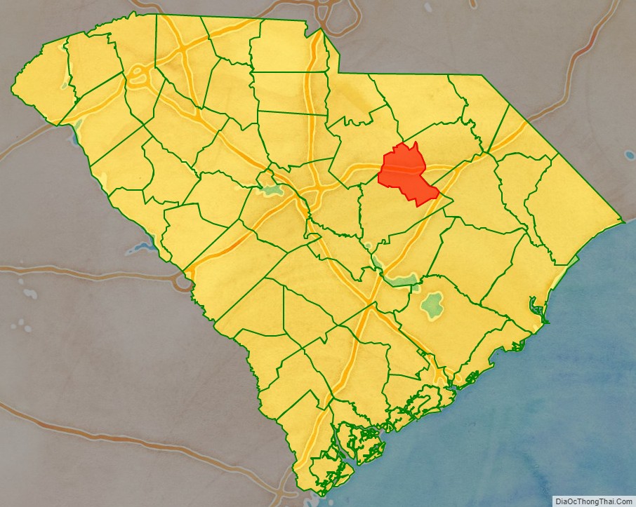 Map of Lee County, South Carolina - Thong Thai Real