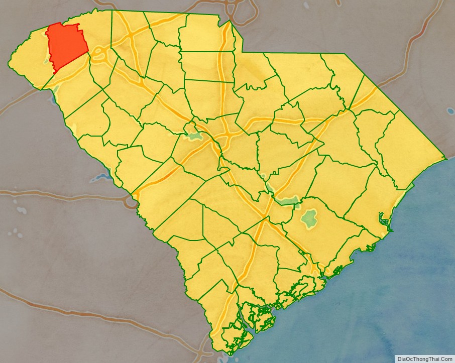 Map Of Pickens County South Carolina