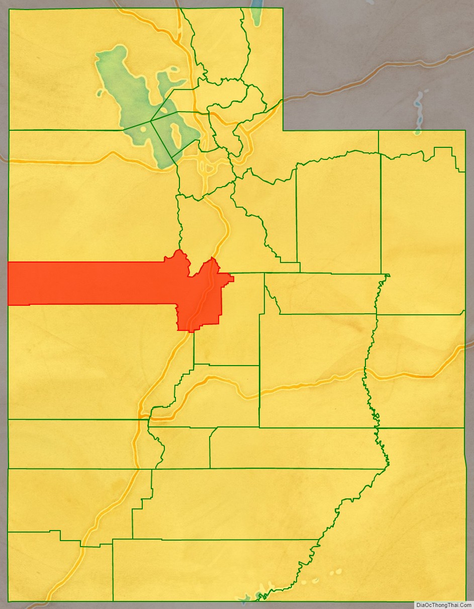 Juab County location map in Utah State.