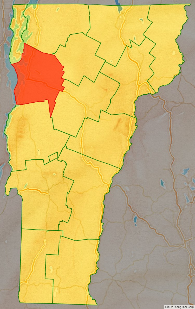 Chittenden County location map in Vermont State.