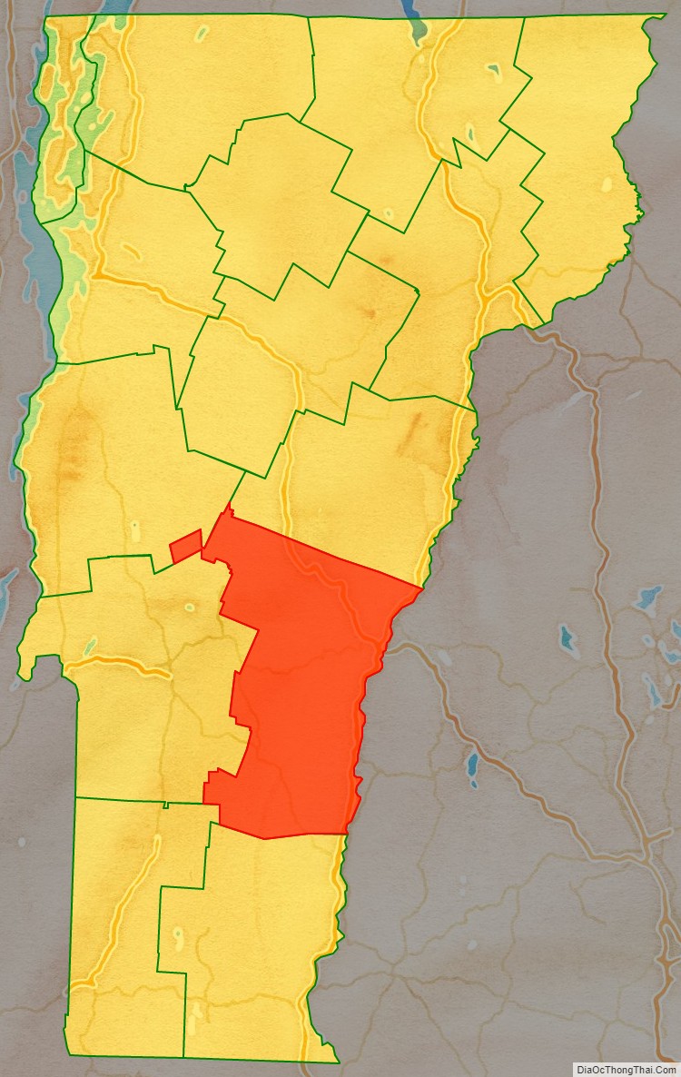 Windsor County location map in Vermont State.