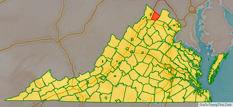 Clarke County location map in Virginia State.