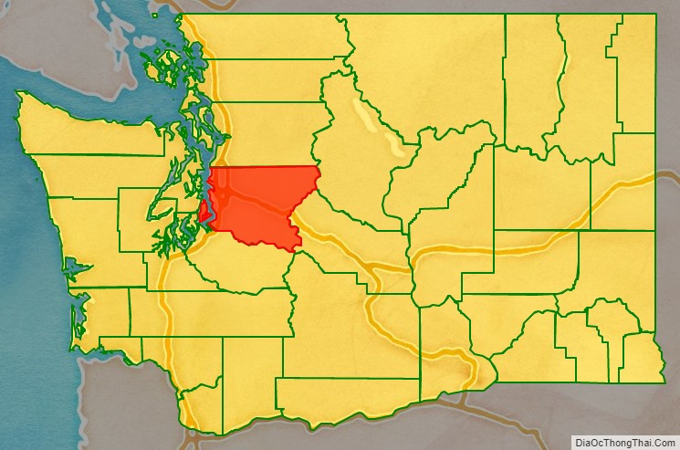 King County location map in Washington State.