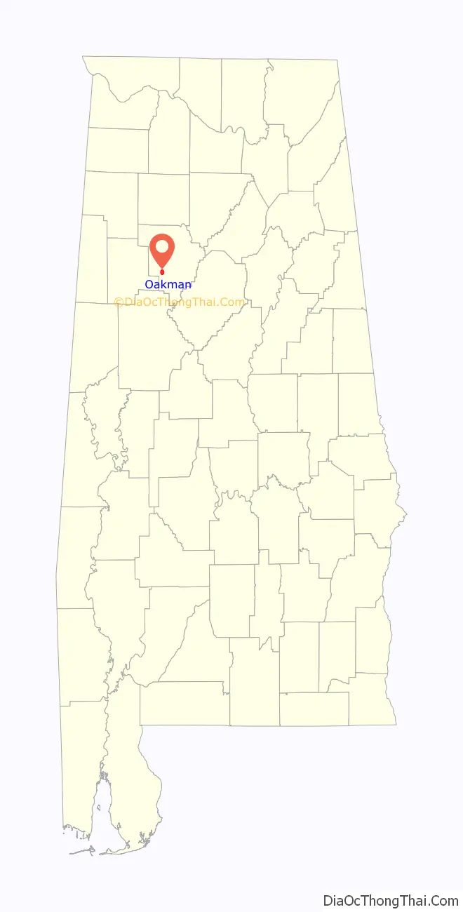 Map of Oakman town