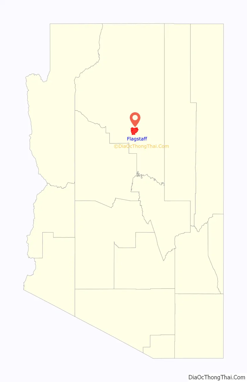 Flagstaff location on the Arizona map. Where is Flagstaff city.