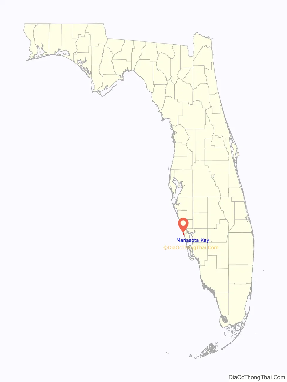 Map of Manasota Key CDP