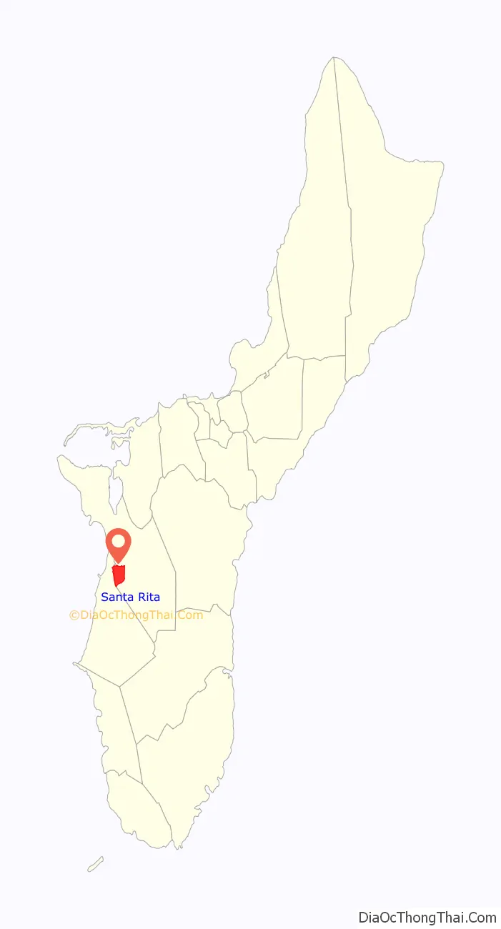 Map of Santa Rita CDP, Guam